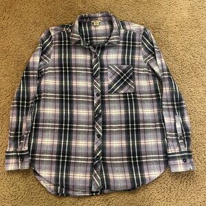 Woolrich Purple and Black Plaid Shirt